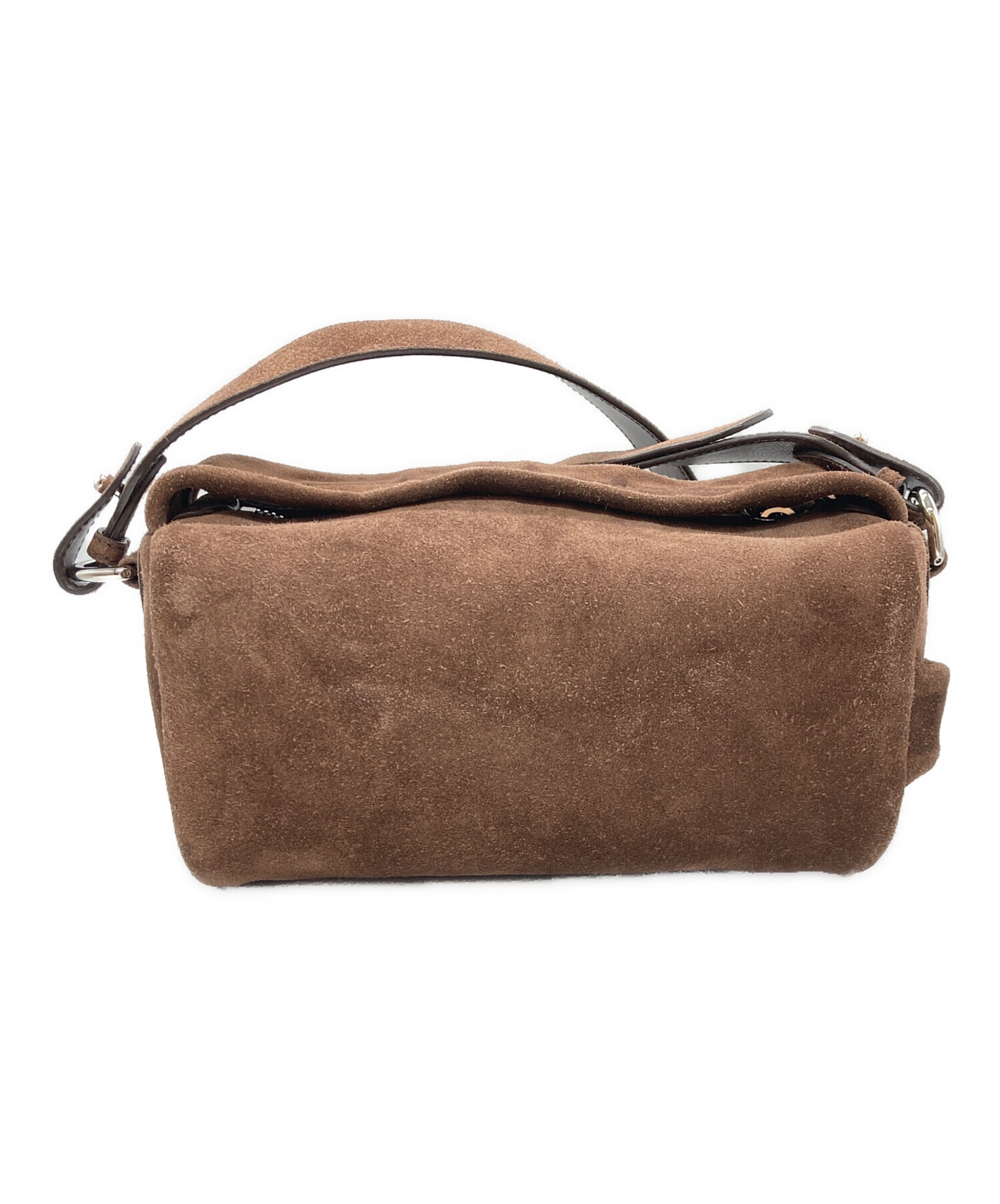 中古・古着通販】PRADA (プラダ) コーヒースウェードショルダーバッグ