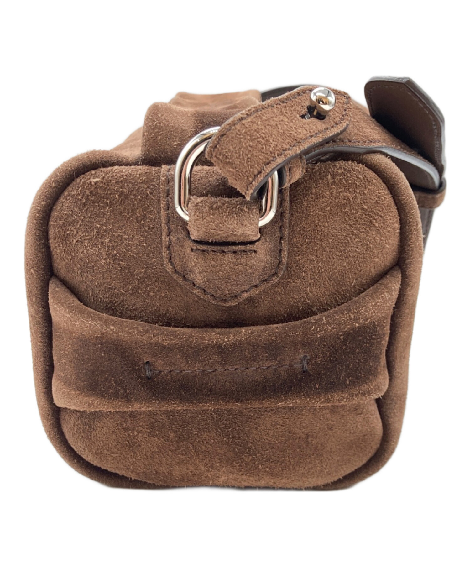 中古・古着通販】PRADA (プラダ) コーヒースウェードショルダーバッグ