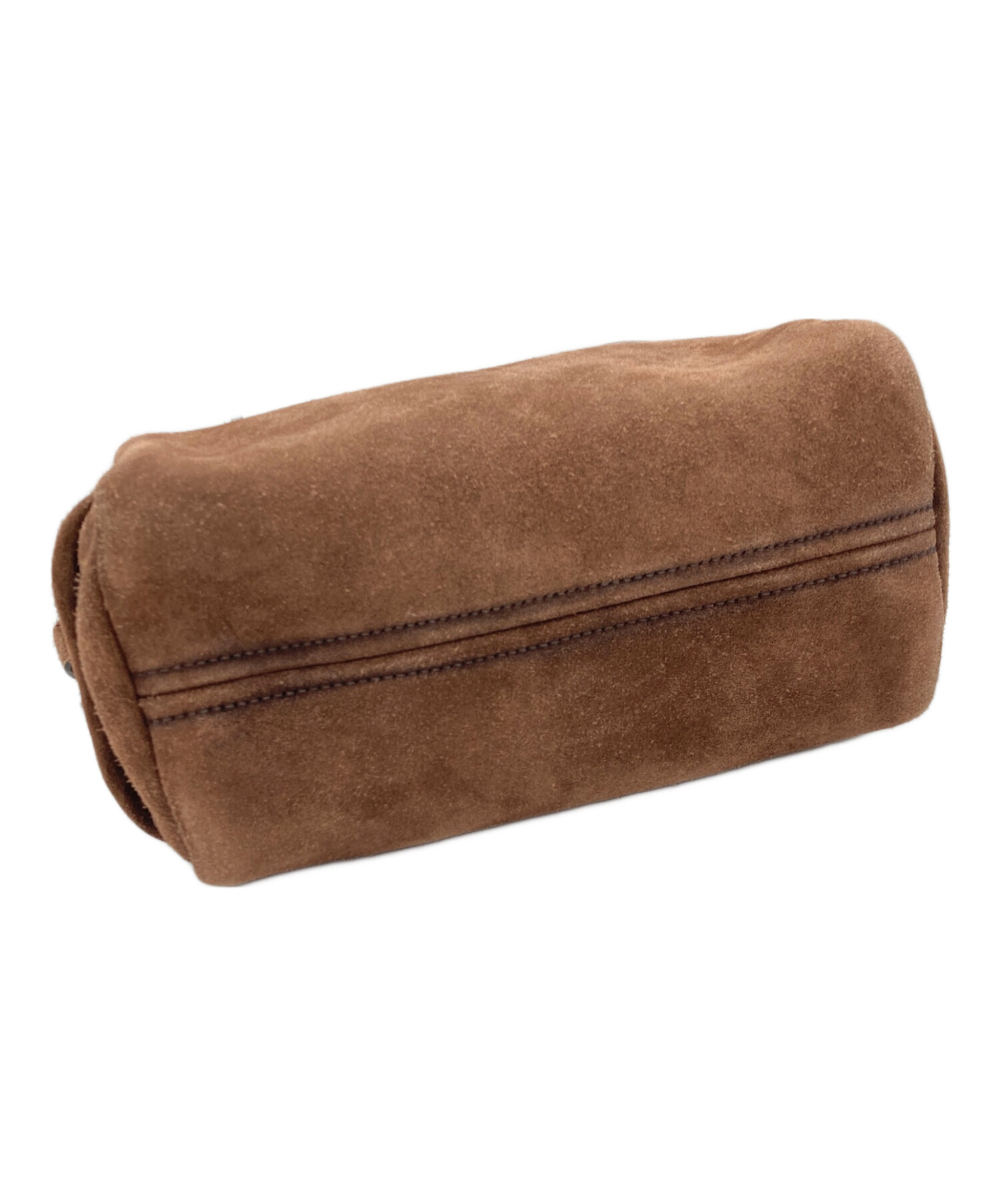 中古・古着通販】PRADA (プラダ) コーヒースウェードショルダーバッグ