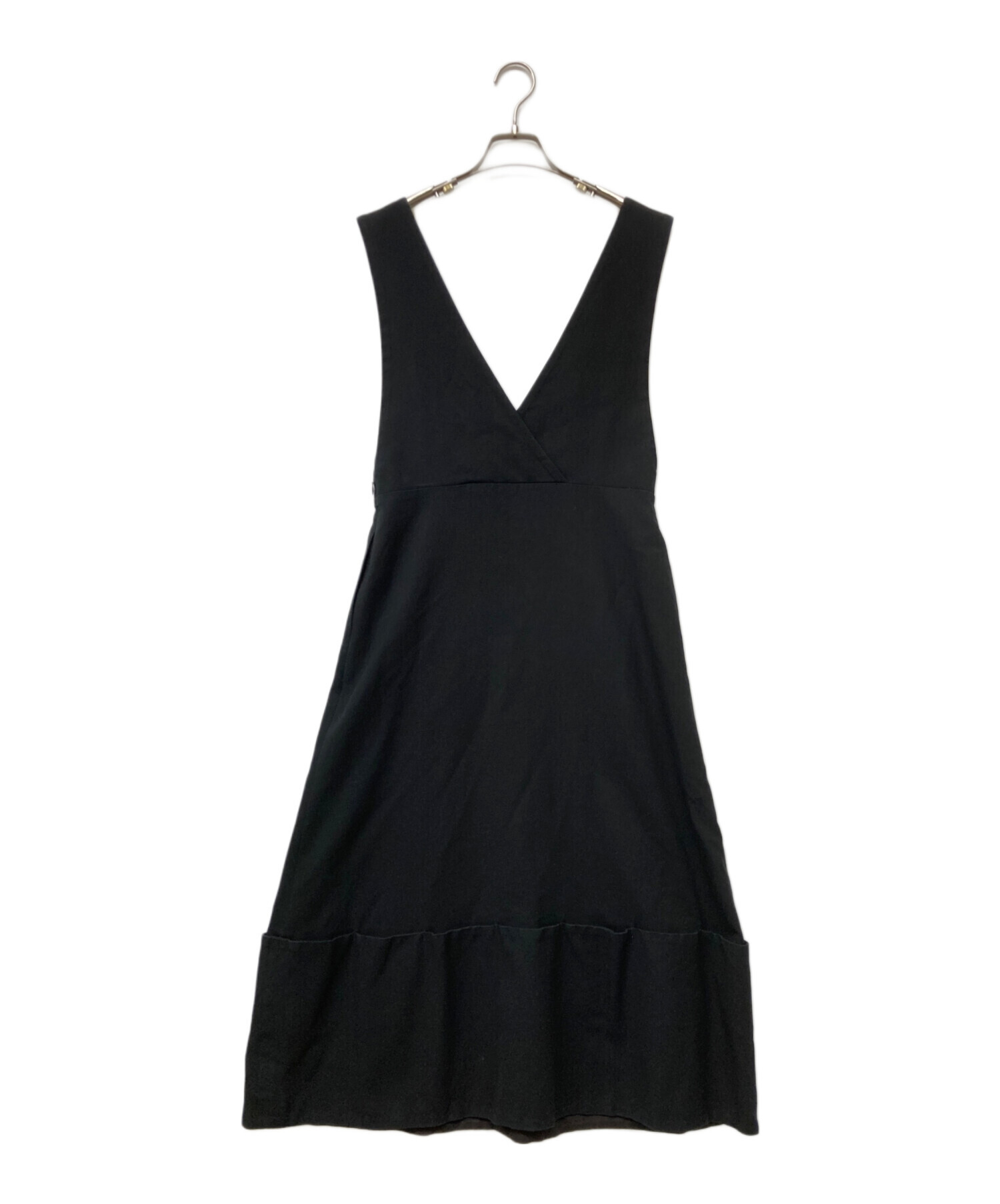ADORE アドーア　ワンピース　ブラック　36 丈90cm 中古・古着通販】ADORE (アドーア) ダブルクロスコットンワンピース