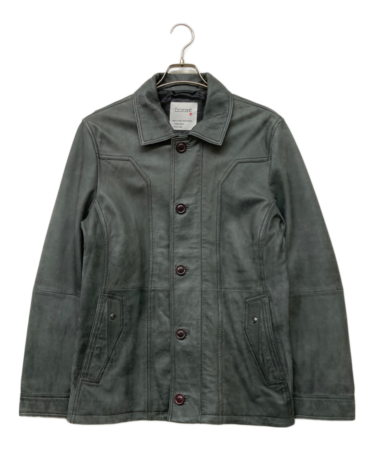 中古・古着通販】Barassi (バラシ) シープスキン レザージップ 