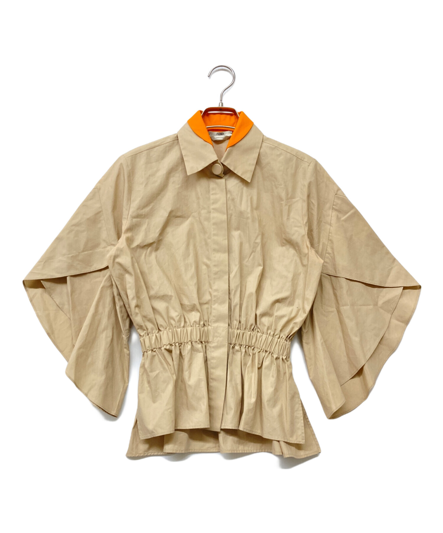 中古・古着通販】FENDI (フェンディ) ベルスリーブシャツブラウス 