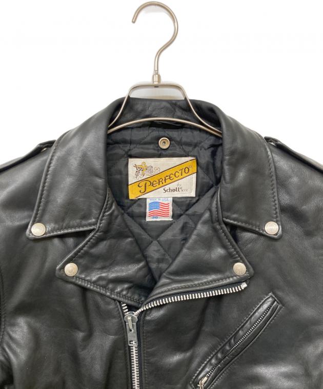 ショットダブルライダースジャケット　36 中古・古着通販】Schott (ショット) ダブルライダースジャケット