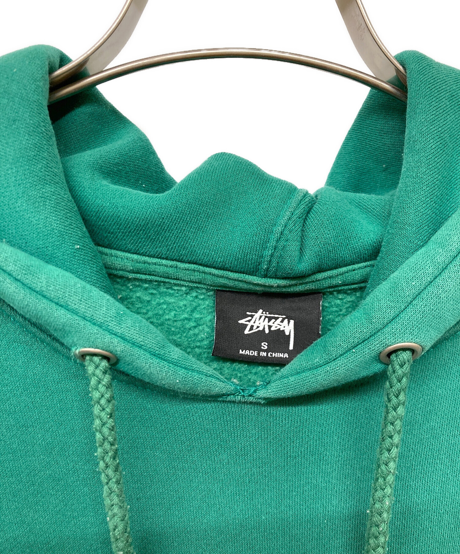 中古・古着通販】stussy (ステューシー) ロゴパーカー グリーン サイズ 