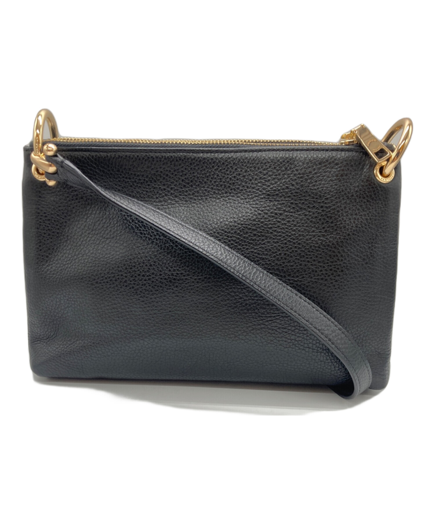 Coach コーチ　ショルダーバック　シボ革　F76645 中古・古着通販】COACH (コーチ) ショルダーバッグ ブラック｜ブランド