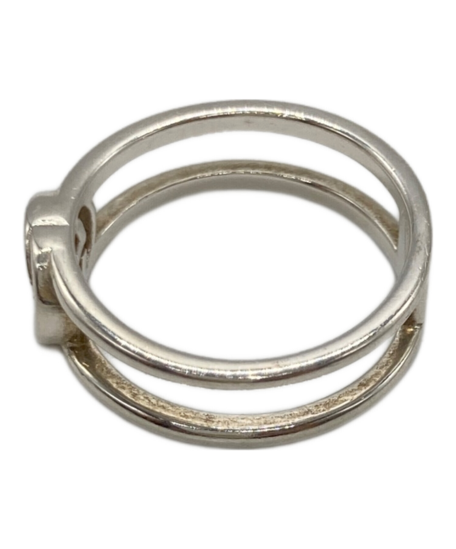 中古・古着通販】GUCCI (グッチ) インターロッキングGGリング シルバー 