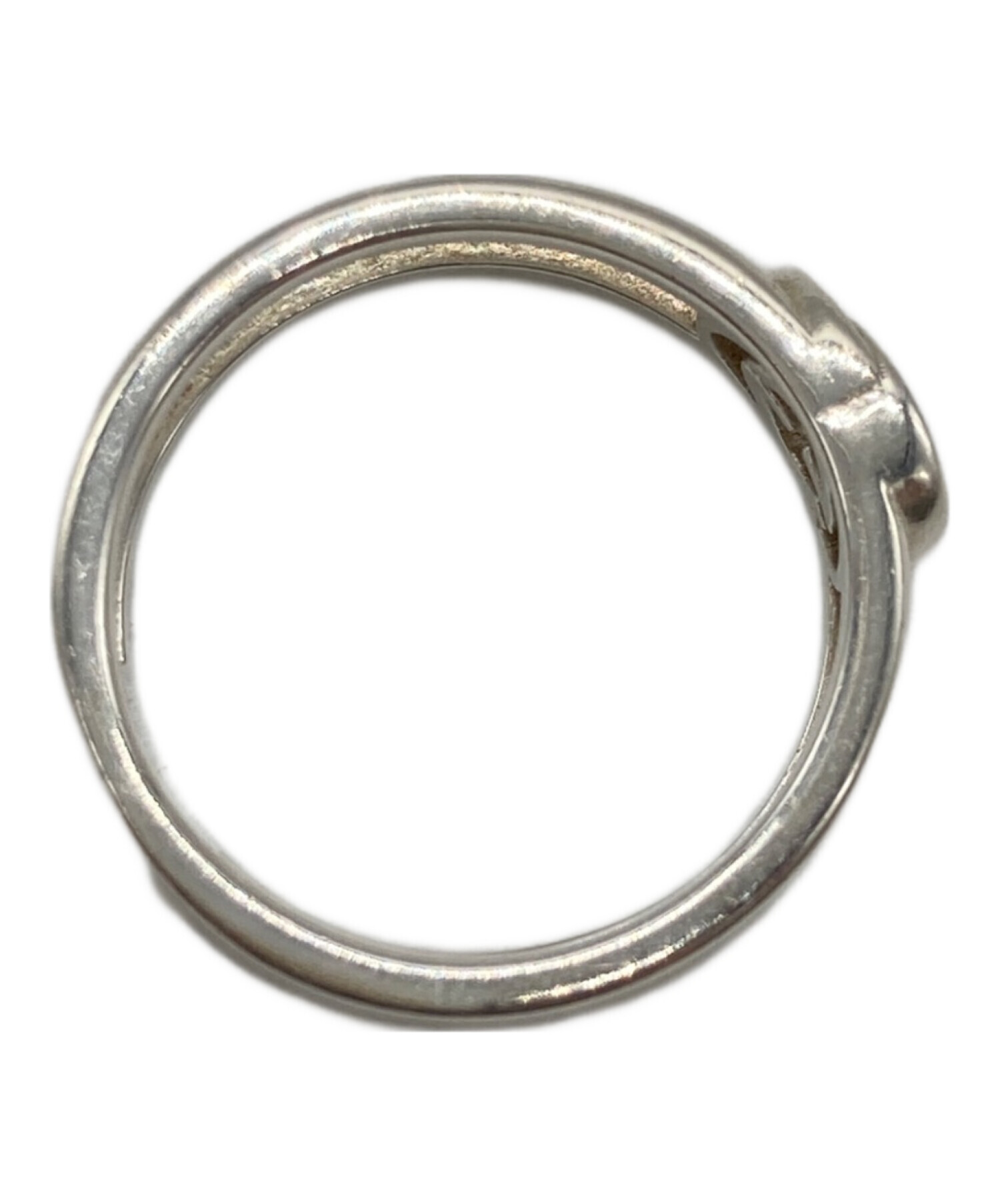 中古・古着通販】GUCCI (グッチ) インターロッキングGGリング シルバー 