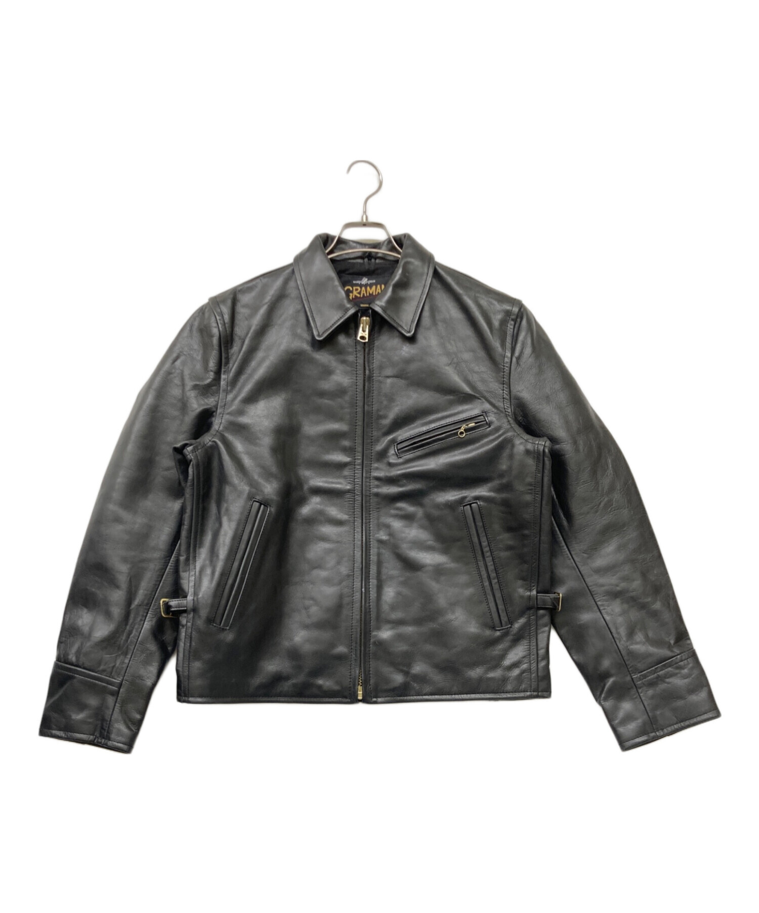 GRAMAN COWHIDE シングルライダース 本革 牛革 カウハイド 古着 中古・古着通販】GRAMAN (グラマン) ステアハイドレザーシングル