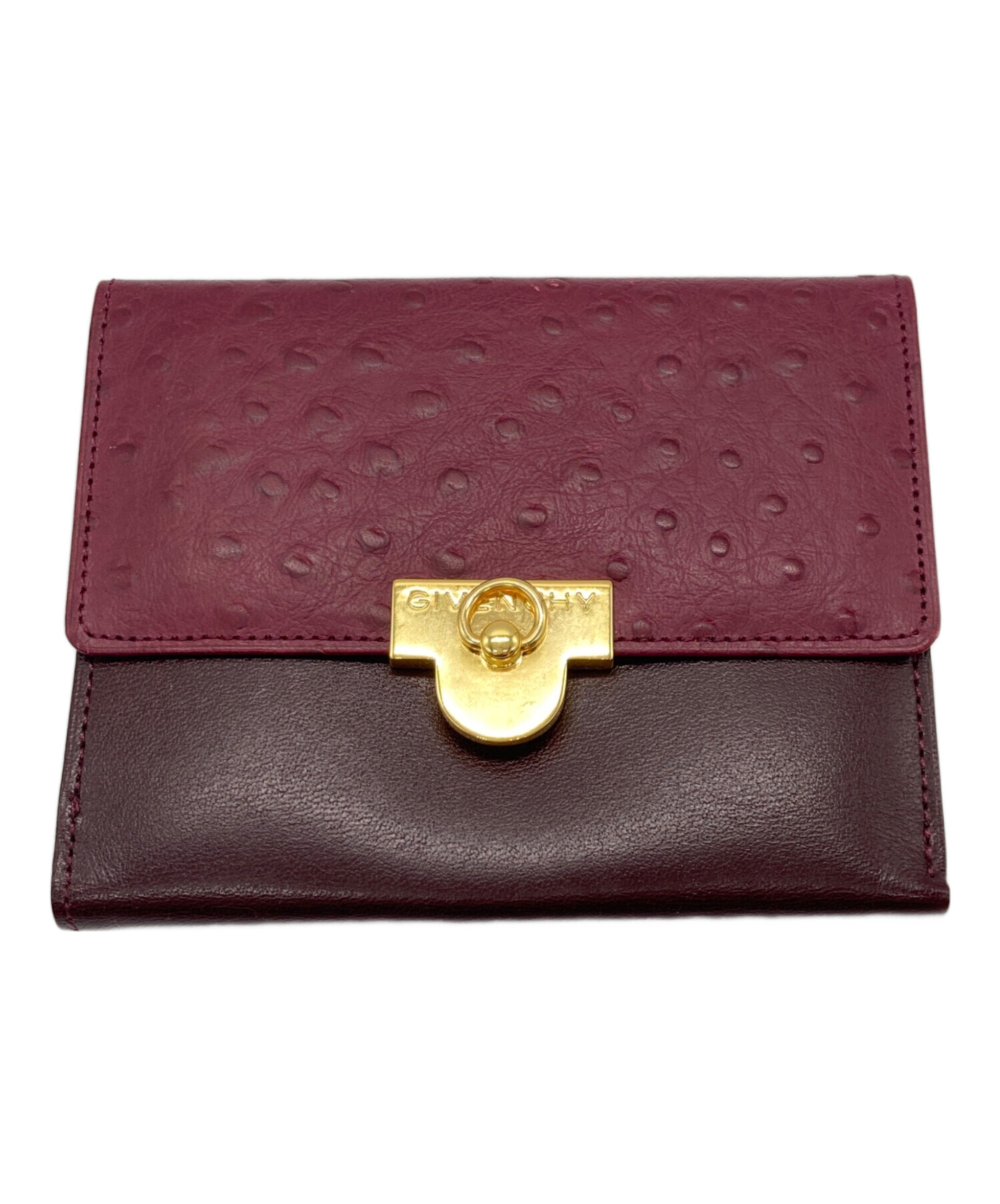 【GIVENCHY】スタッズ　二つ折り財布(美品) 中古・古着通販】GIVENCHY (ジバンシィ) 2つ折り財布 レッド｜ブランド