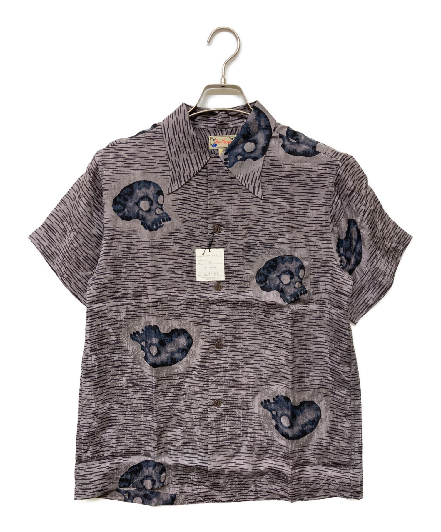 DRY BONES ドライボーンズ 半袖シャツ S 中古・古着通販】Dry bones (ドライボーンズ) スカルシャツ グレー