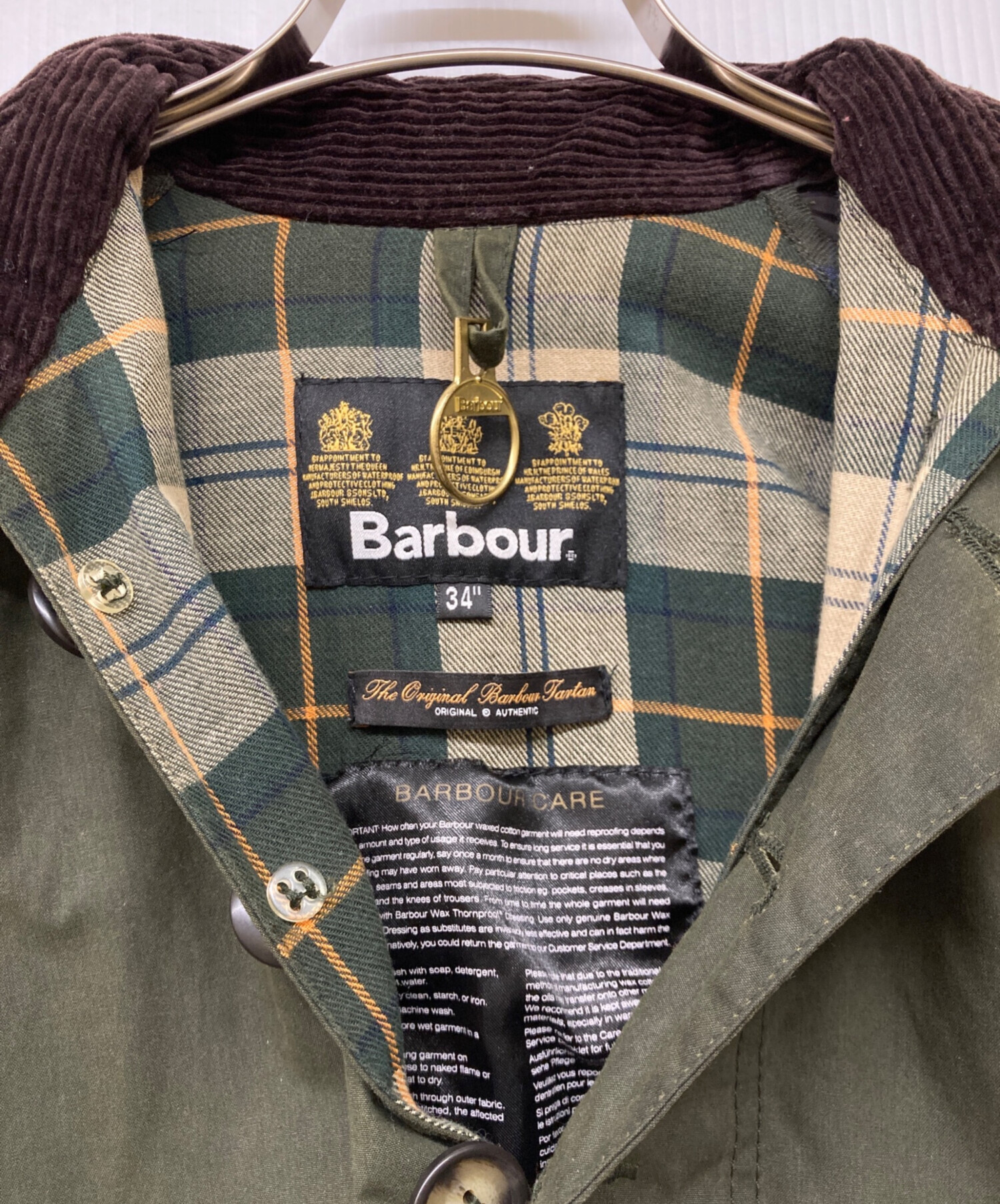 中古・古着通販】Barbour (バブアー) NEWLONGSHOREMAN グリーン サイズ