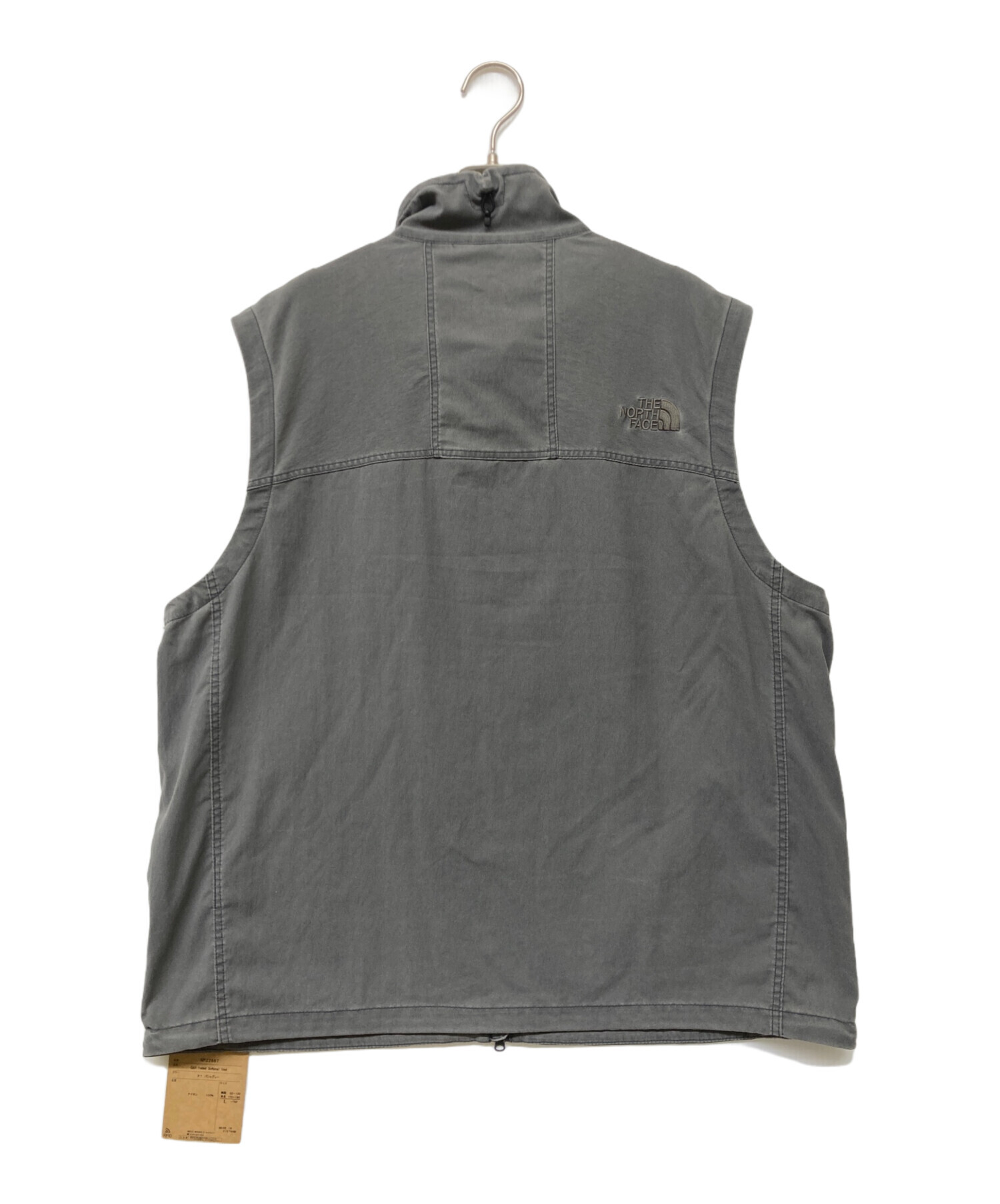【USA古着】ノースフェイスソフトシェルベスト3XLグレービック刺繍ドロー 中古・古着通販】THE NORTH FACE (ザ ノース フェイス) GARフェー