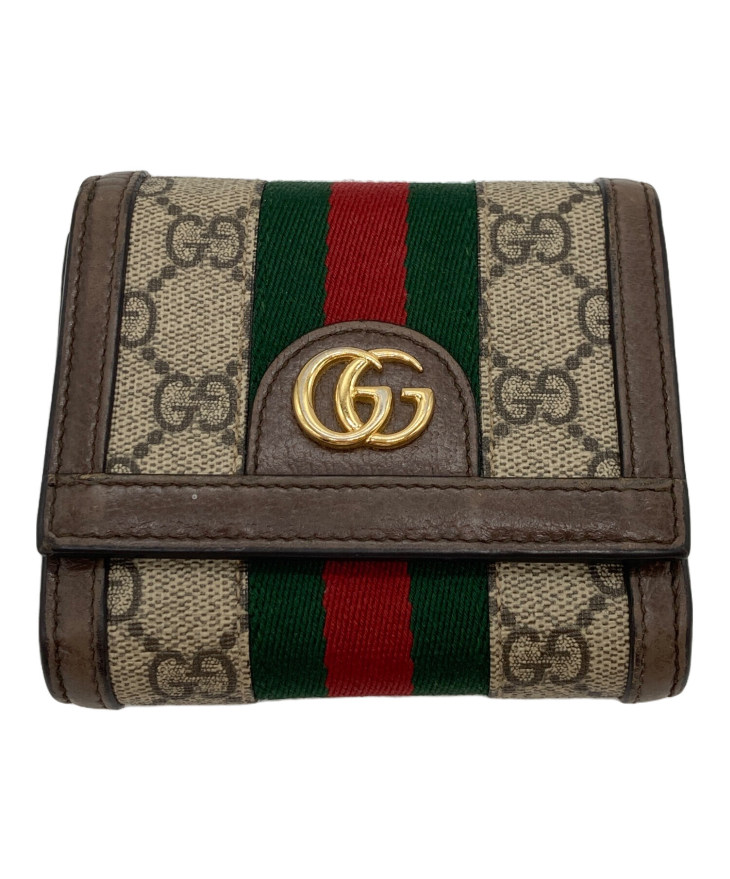 GUCCI グッチ GGスプリーム コンパクトウォレット 中古・古着通販】GUCCI (グッチ) シェリーラインGGスプリーム