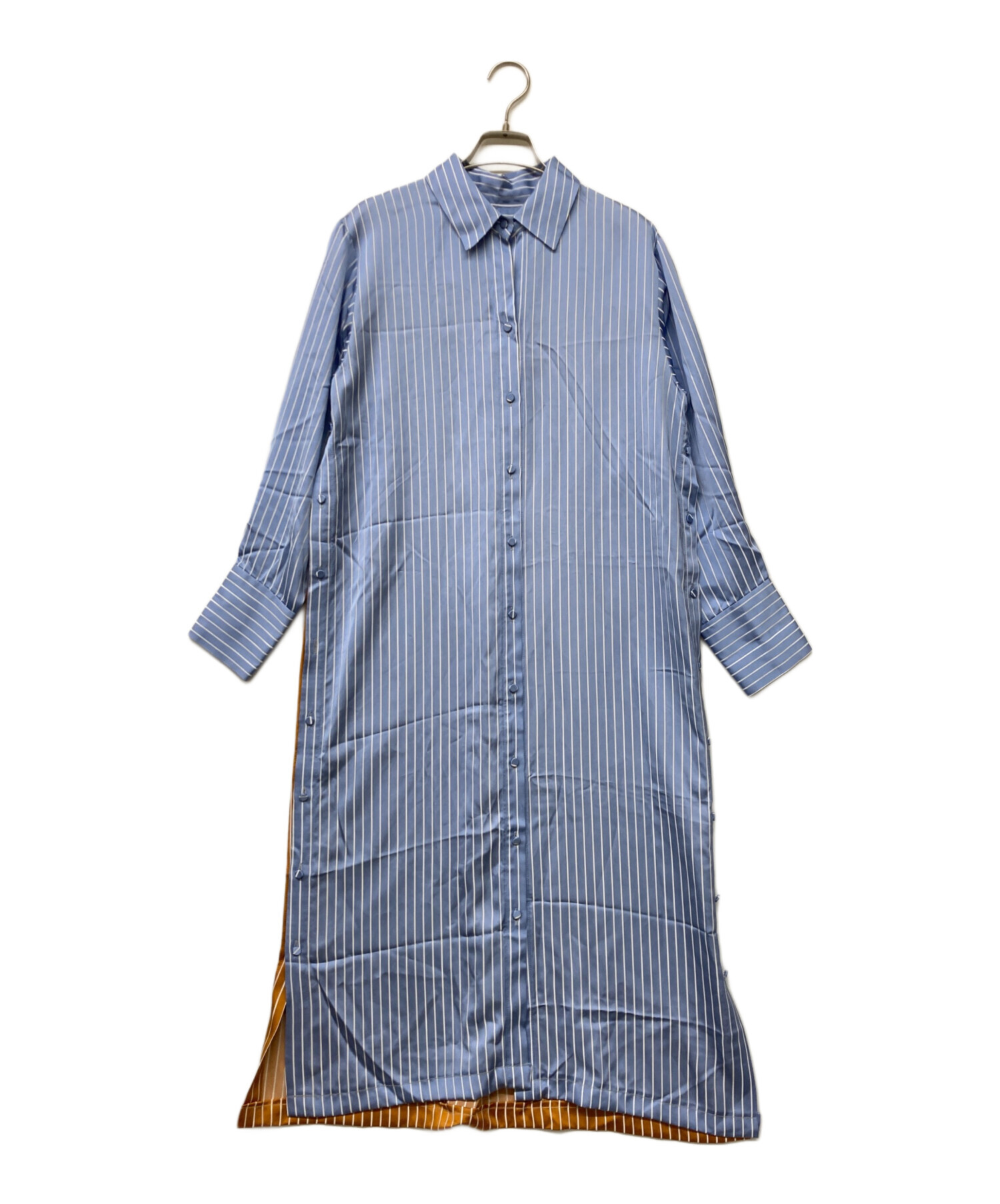 MYLAN マイラン バイカラーシャツワンピース 中古・古着通販】MYLAN (マイラン) Bi-Color Stripe Shirt Dress(バイ