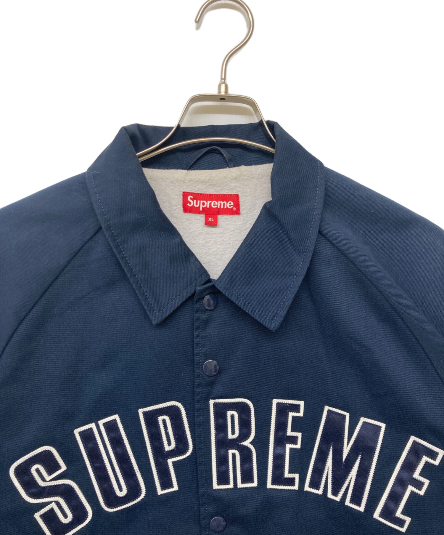 Supreme ネイビー コットンコーチジャケット 中古・古着通販】SUPREME (シュプリーム) Twill Coaches Jacket(ツイル