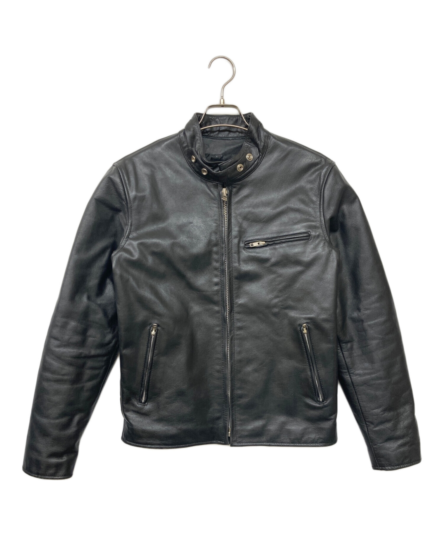 HORN WORKS シングルライダース 本革 5L 【大きいサイズ・中古品】 中古・古着通販】HORN WORKS (ホーンワークス) オールドシングル