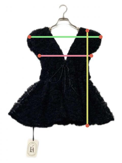 中古・古着通販】polaura (ポロ―ラ) フラワーペプラムバックリボン