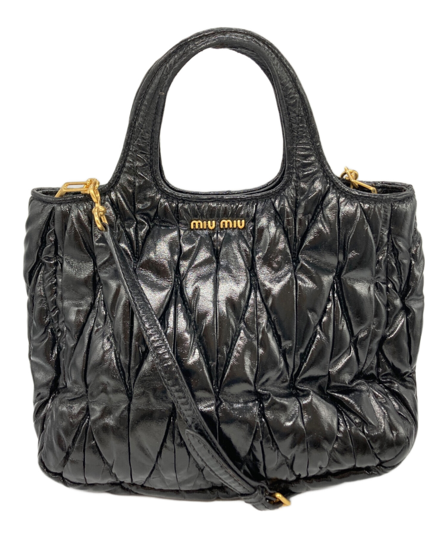 値下げ中　ミュウミュウ　マトラッセ2ウェイショルダー 中古・古着通販】MIU MIU (ミュウミュウ) マトラッセ 2WAY ショルダー