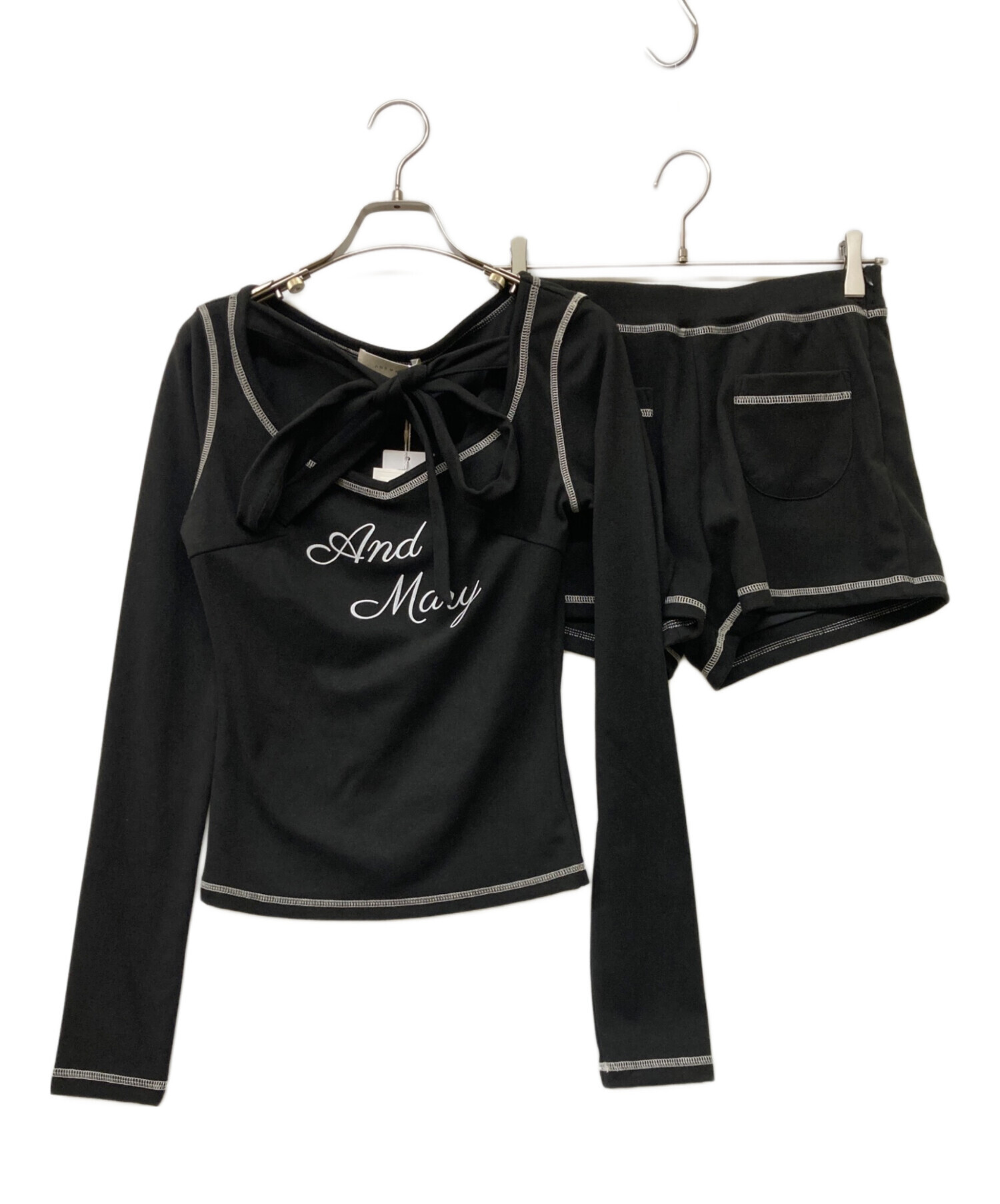 トップス andmary Judy set up 中古・古着通販】ANDMARY (アンドマリー) Judy set up ブラック サイズ