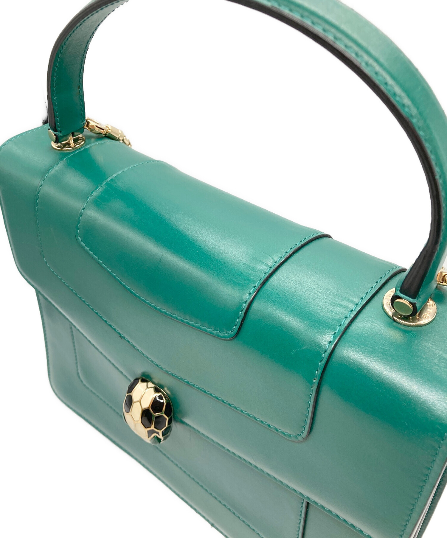 【超美品】BVLGARI ブルガリ ミレリゲ 2way イタリア製 中古・古着通販】BVLGARI (ブルガリ) 2WAYハンドバッグ グリーン