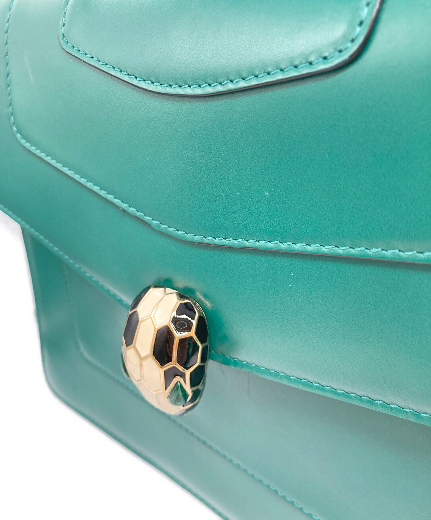 【超美品】BVLGARI ブルガリ ミレリゲ 2way イタリア製 中古・古着通販】BVLGARI (ブルガリ) 2WAYハンドバッグ グリーン