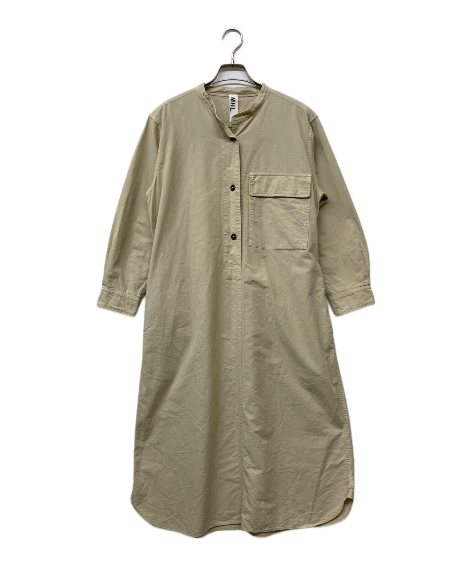 【新品未使用】MHL. コーデュロイ　ワンピース 中古・古着通販】MHL (エムエイチエル) DENSE COTTON シャツワンピース
