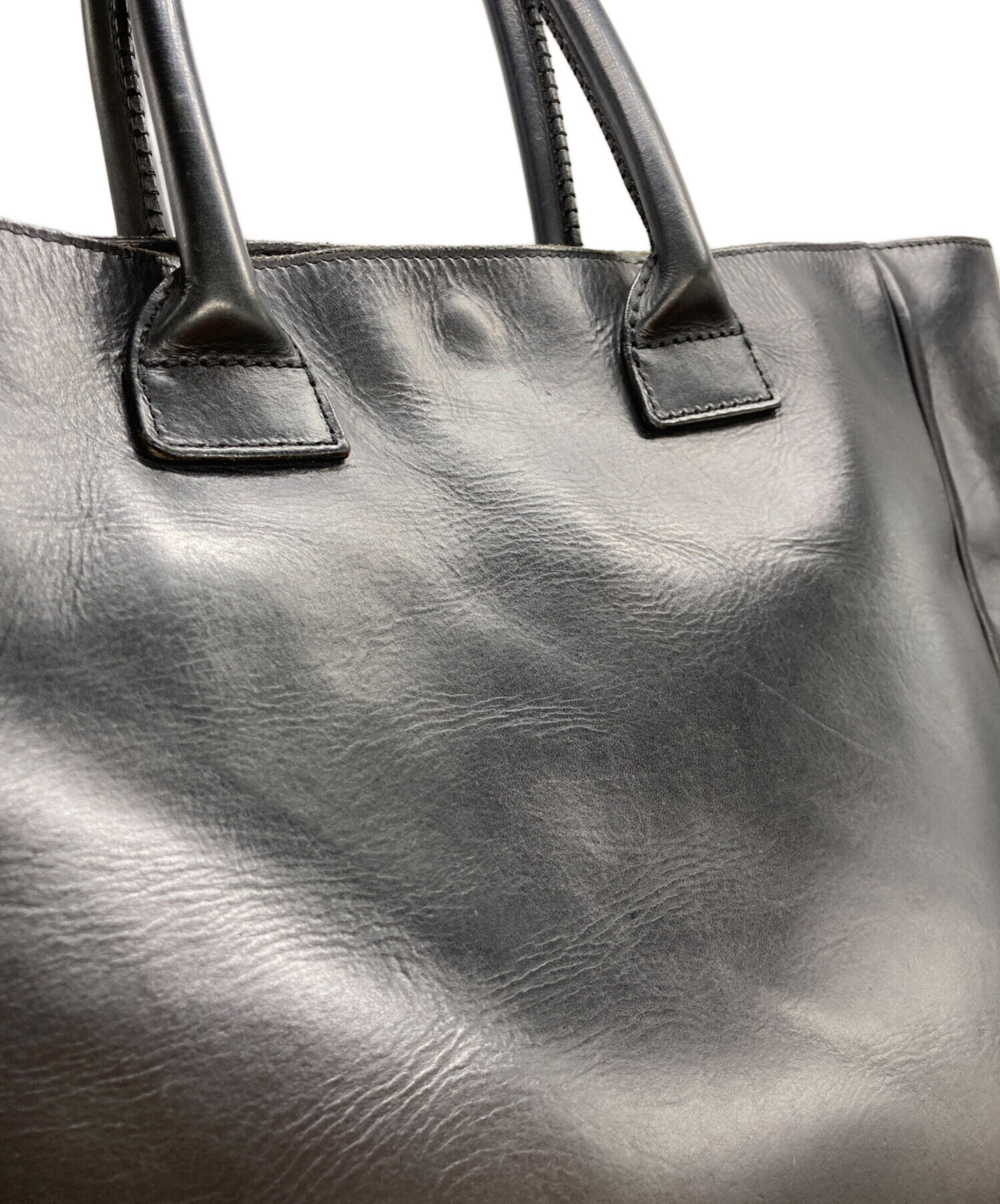 PORTER×NEIGHBORHOOD 中古古着トートバッグ 33×30×10 中古・古着通販】PORTER (ポーター) レザートートバッグ ブラック