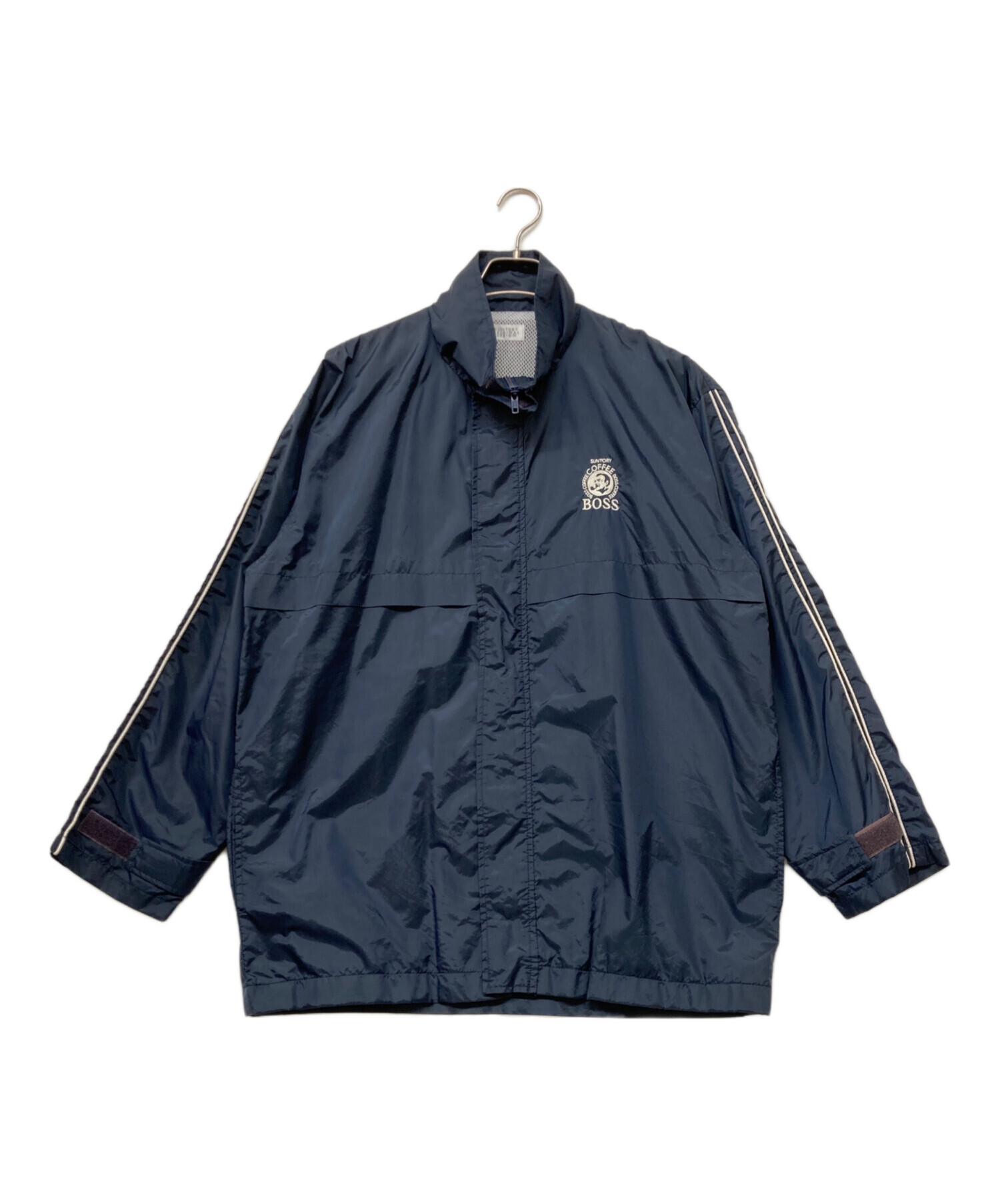 SUNTORY BOSS ナイロンジャケット ネイビー 中古・古着通販】SUNTORY (サントリー) 古着BOSSナイロンジャケット
