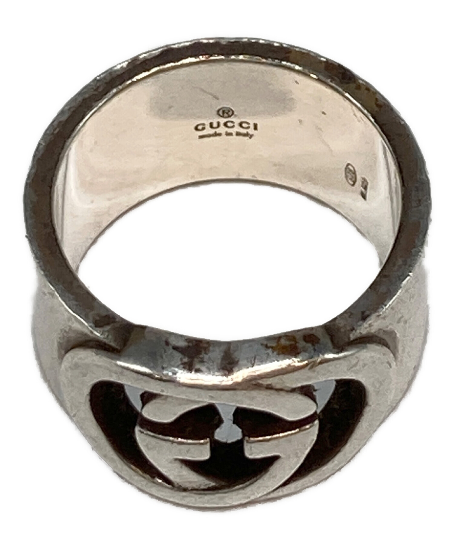 中古・古着通販】GUCCI (グッチ) インターロッキングGシルバーリング