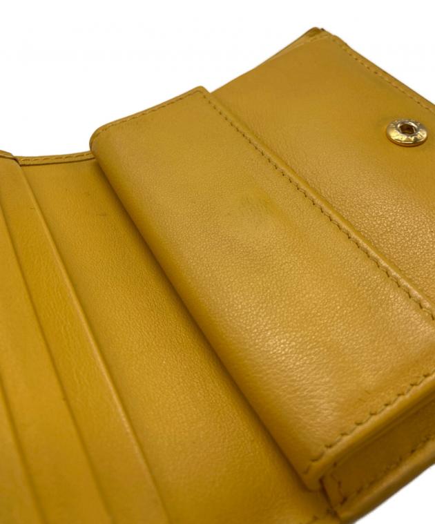 中古・古着通販】PRADA (プラダ) サフィアーノ2つ折り財布 イエロー