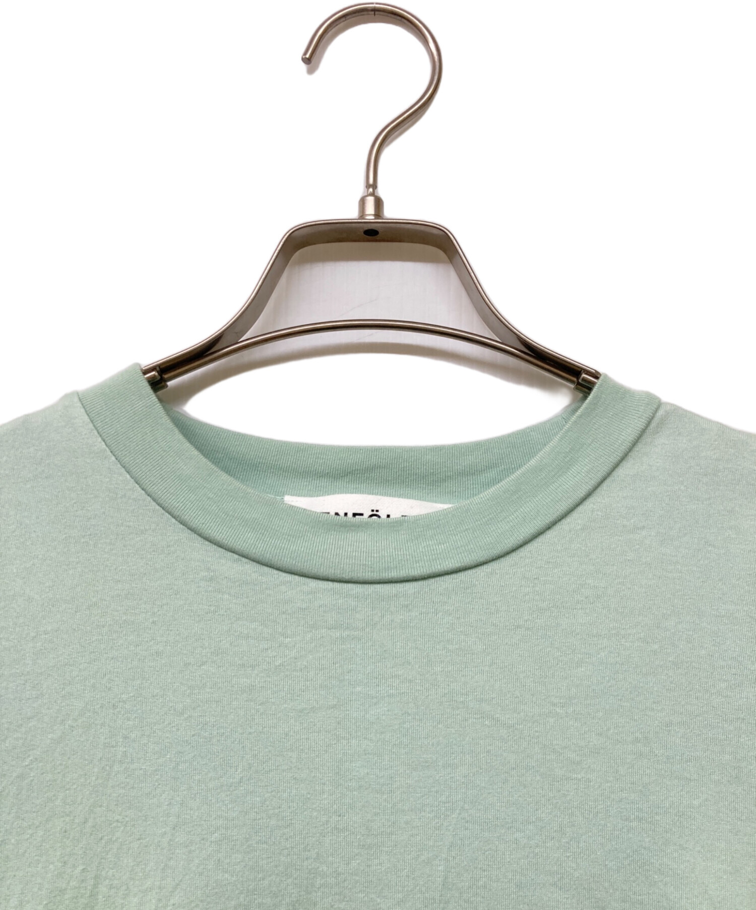 ENFOLD - エンフォルド メンズライクTシャツ 38 レディース ライトグリーン/黄緑 【中古】【新入荷】‡ 中古・古着通販】ENFOLD (エンフォルド) SHAPE T-SHIRT(シェイプ