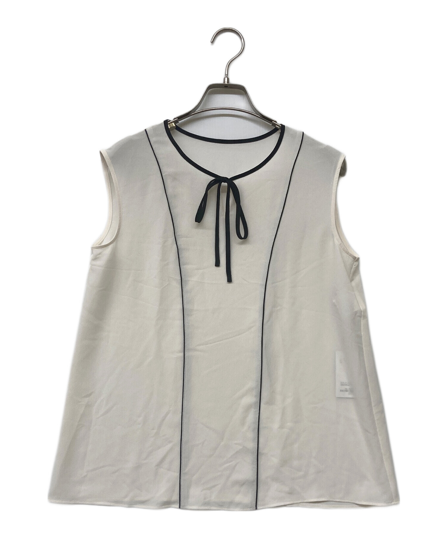 中古・古着通販】ANAYI (アナイ) 24SS ノースリーブリボンブラウス