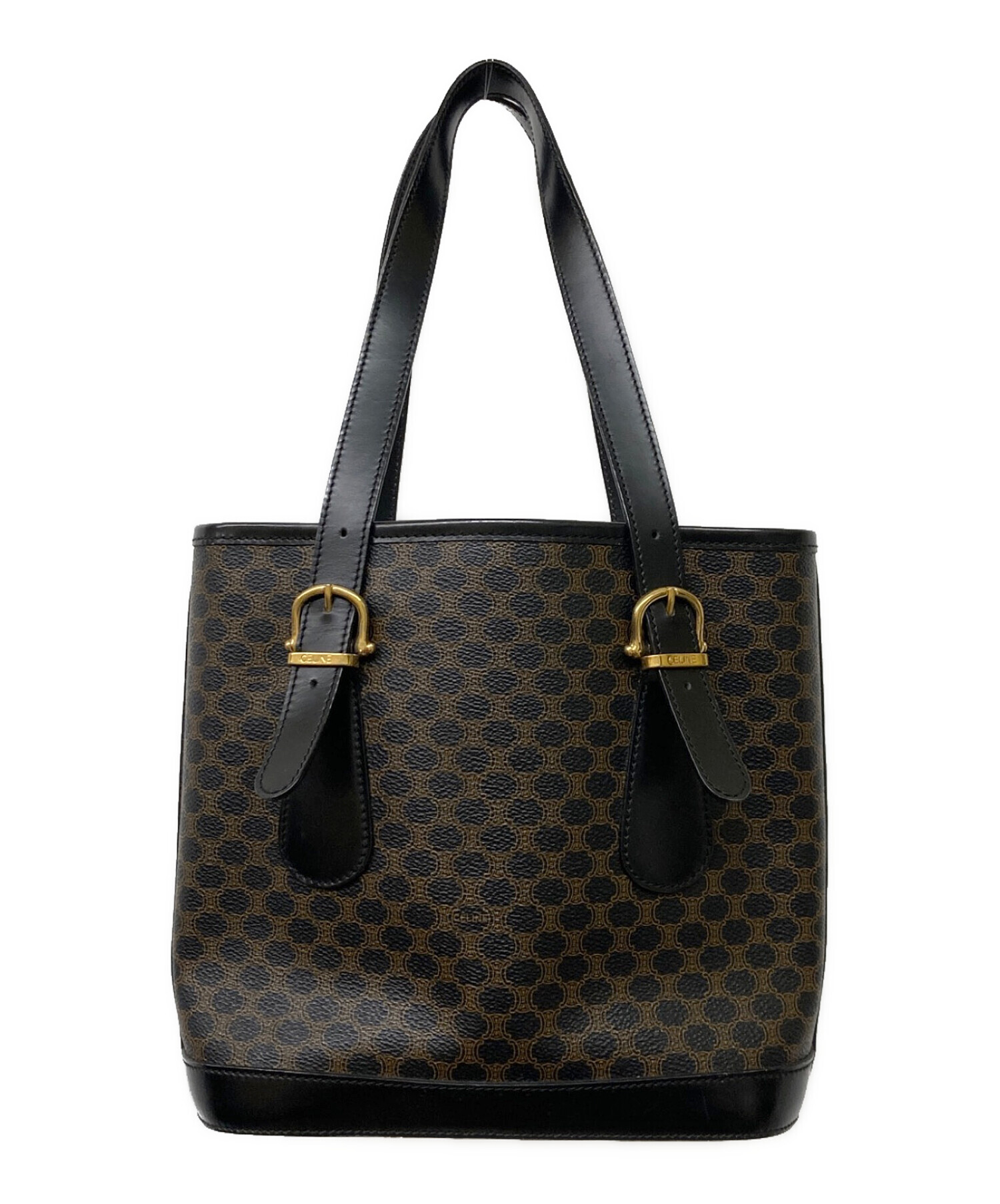 中古・古着通販】CELINE (セリーヌ) マカダムトートバッグ ブラウン