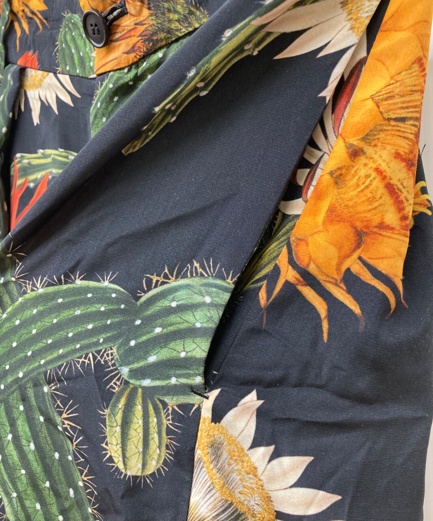 ＆ellecy アンドエルシー　パンツ 中古・古着通販】&ellecy (アンドエルシー) 花柄ワイドパンツ ブラック
