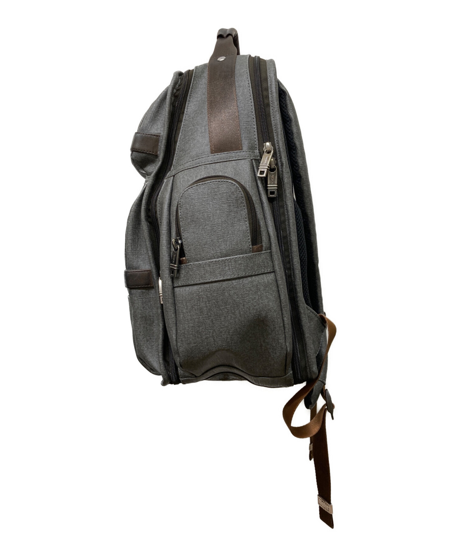 TUMI Alpha2 T-Pass バックパック アールグレー×ブラウン 中古・古着通販】TUMI (トゥミ) ALPHA2 T-Pass ビジネスリュック