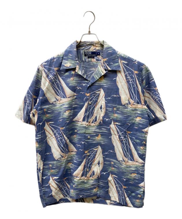 Polo by Ralph Lauren ポロ ラルフローレン レーヨン ハワイアンシャツ ヨット柄(メンズ L)中古 古着 Y5385 中古・古着通販】POLO RALPH LAUREN (ポロ・ラルフローレン) 90s