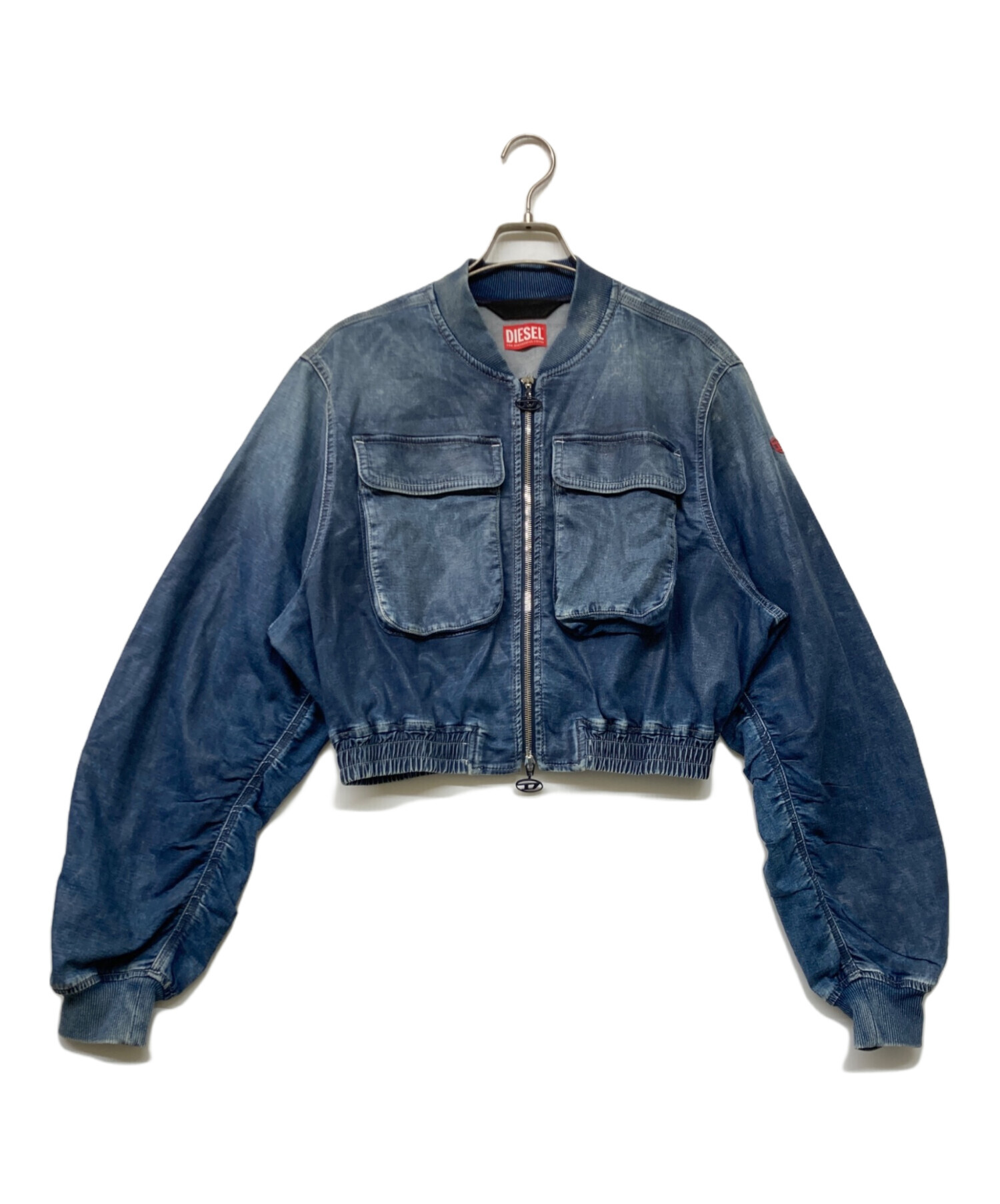 DIESEL ディーゼル　ブレイブマン　ナイロン×デニム　ボンバージャケット 中古・古着通販】DIESEL (ディーゼル) デニムボンバージャケット