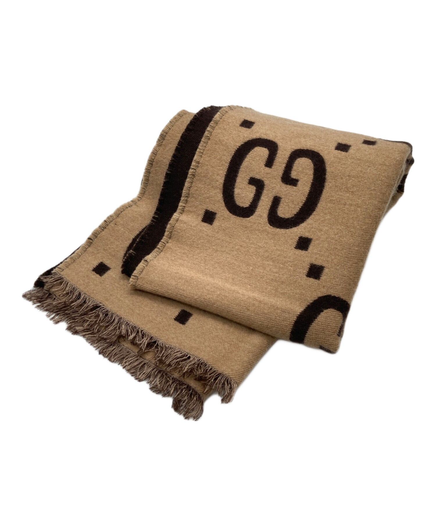 中古・古着通販】GUCCI (グッチ) GGジャガードウールシルクスカーフ