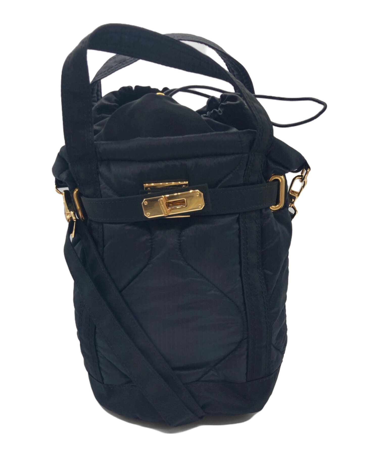 シータパランティカ 2way ハンドバッグ ショルダーバッグ レザー ブラック 中古・古着通販】SITA PARANTICA (シータパランティカ) 2WAYナイロン