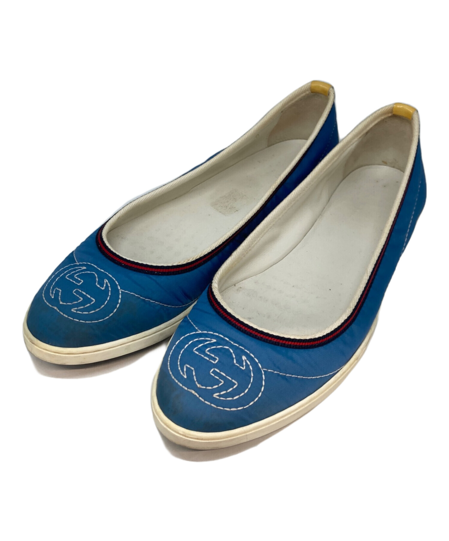 1512 美品✨GUCCI 2023年購入 インターロッキング ローファー 37 中古・古着通販】GUCCI (グッチ) インターロッキングスニーカー ブルー