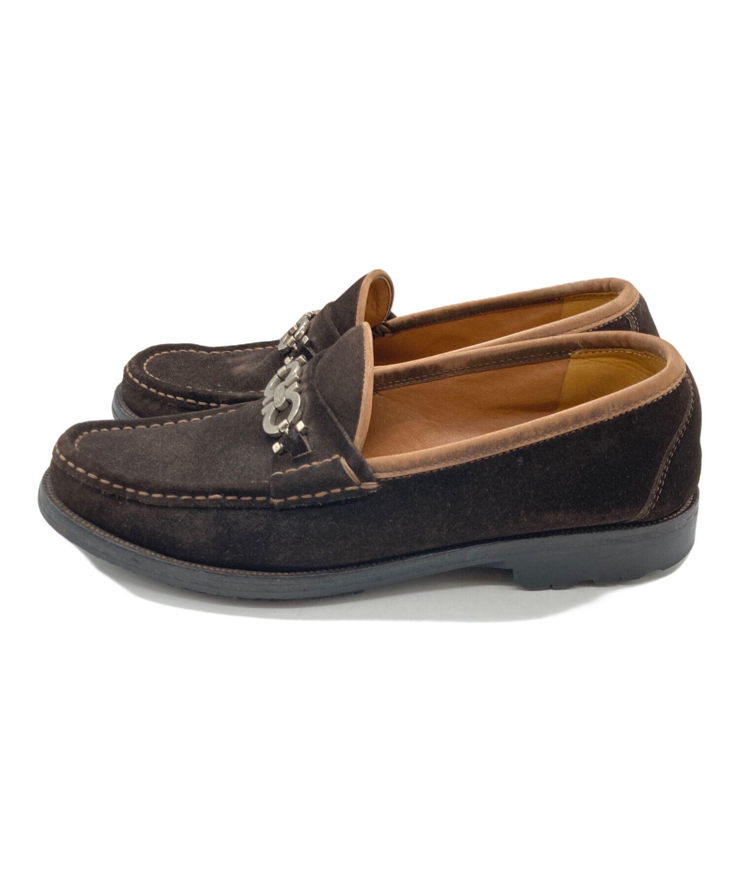 SalvatoreFerragamo ビットローファー　スエード　11EEE 中古・古着通販】Salvatore Ferragamo (サルヴァトーレ フェラガモ