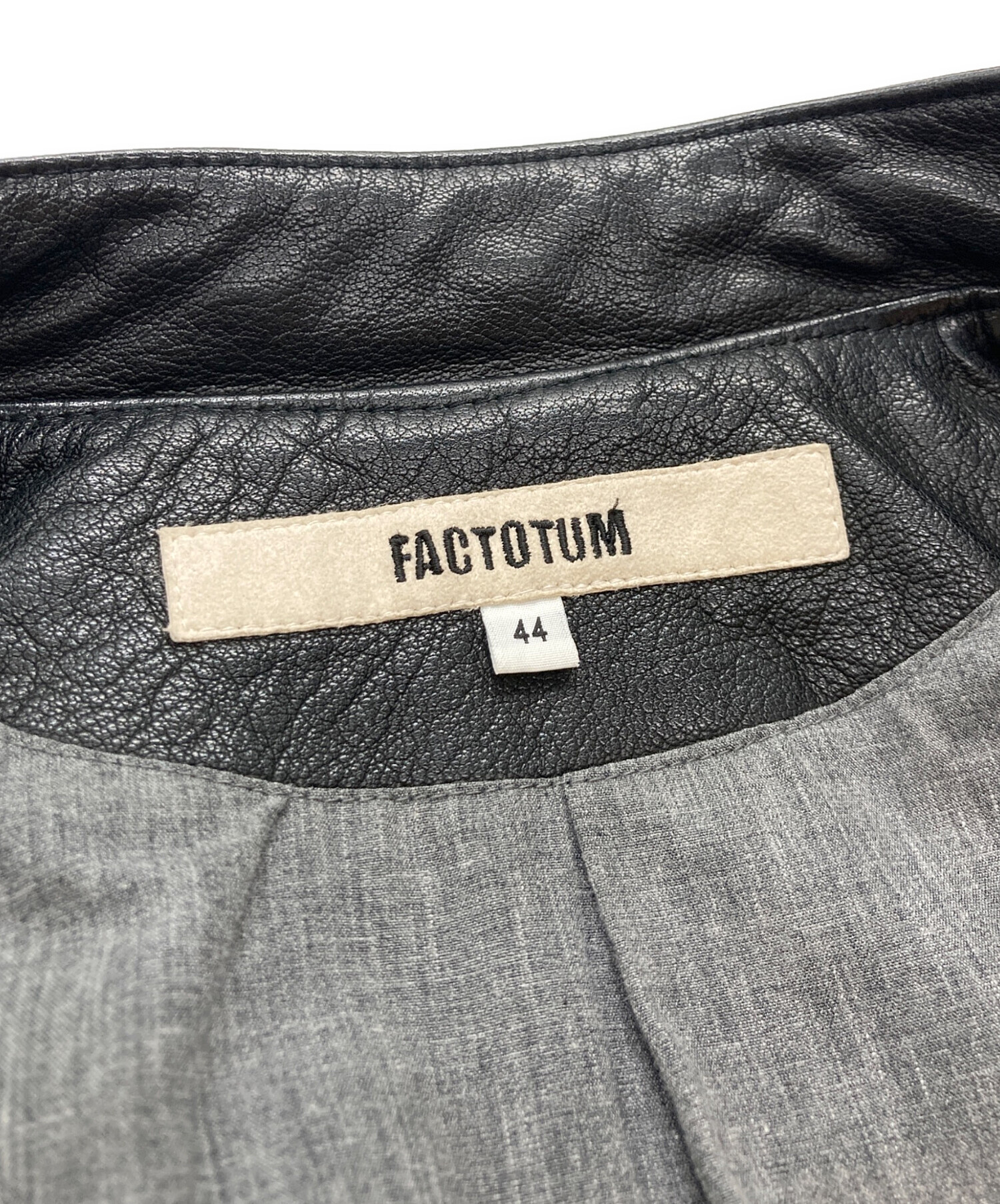 中古・古着通販】FACTOTUM (ファクトタム) カウレザーライダース
