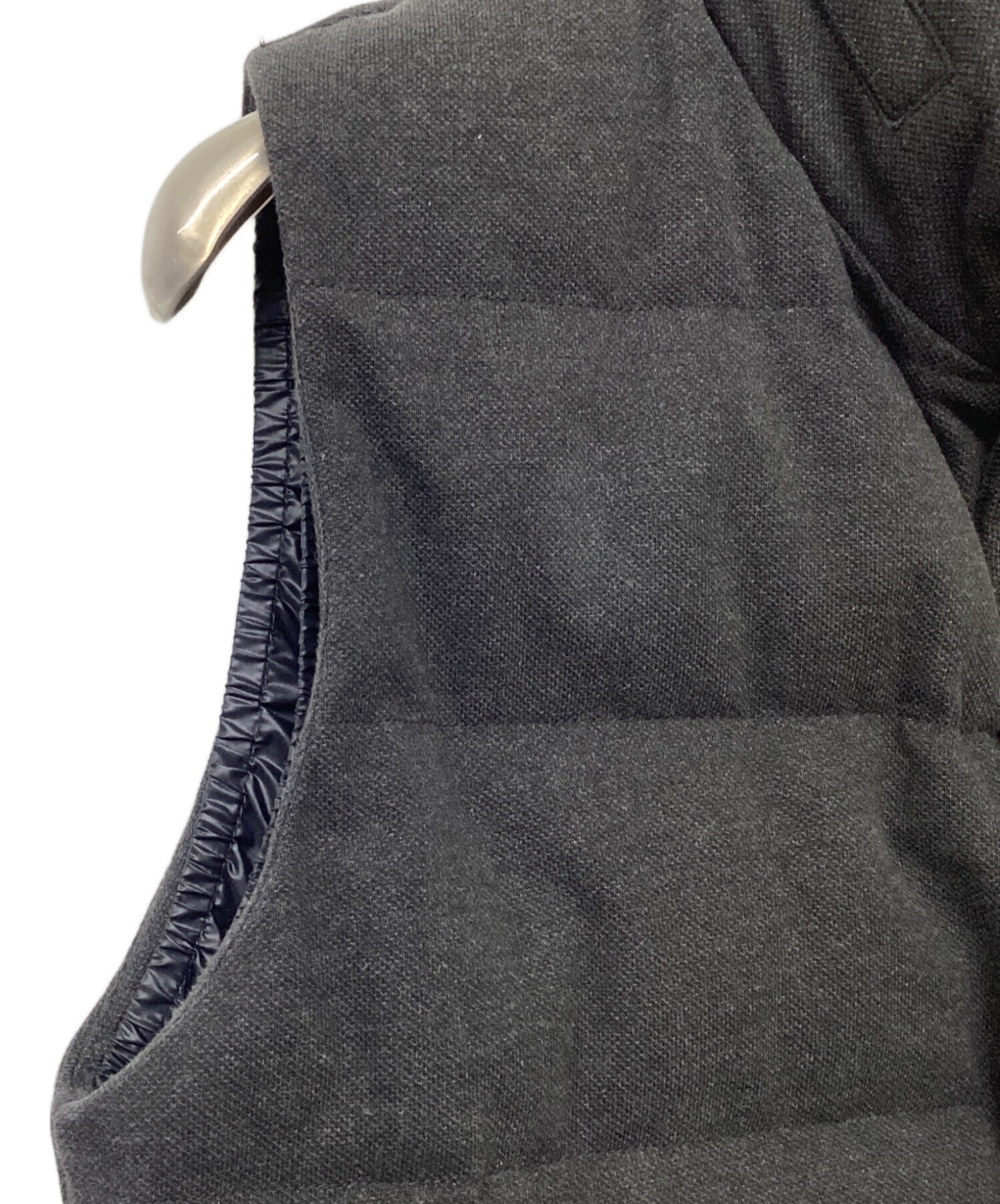 Lacoste グレー ダウンベスト 中古・古着通販】LACOSTE (ラコステ) コットンピケ ダウンベスト