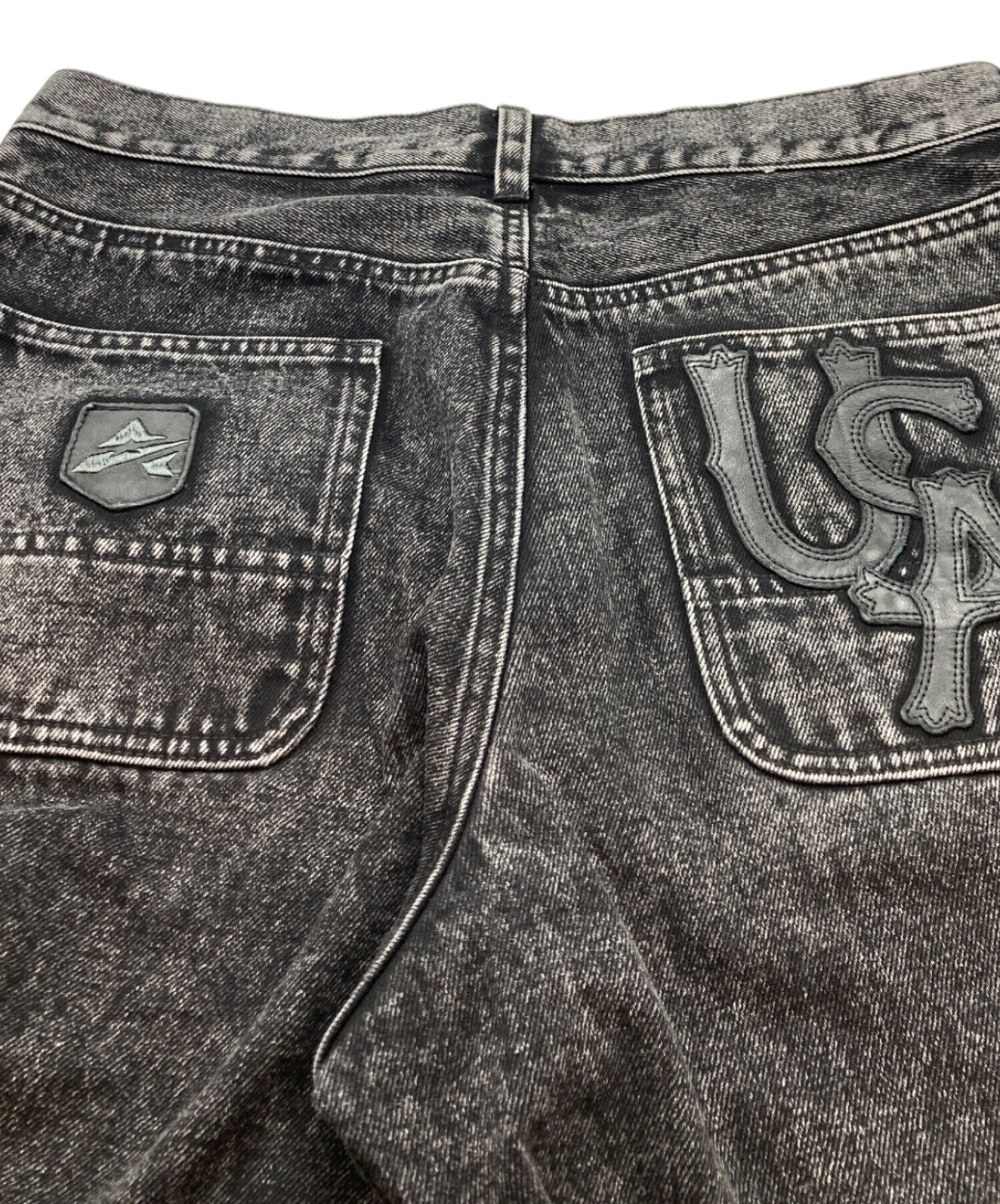中古・古着通販】AVIREX (アヴィレックス) LEATHER PATCH DENIM PANTS 