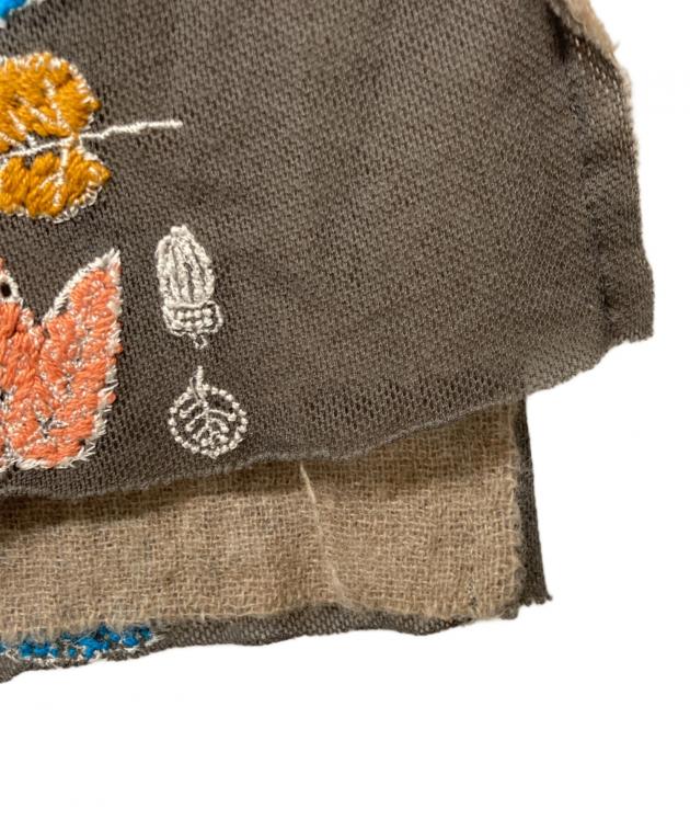 ミナペルホネン mina perhonen lolo ボア刺繍マフラー 中古・古着通販】mina perhonen (ミナ ペルホネン) 刺繍ストール