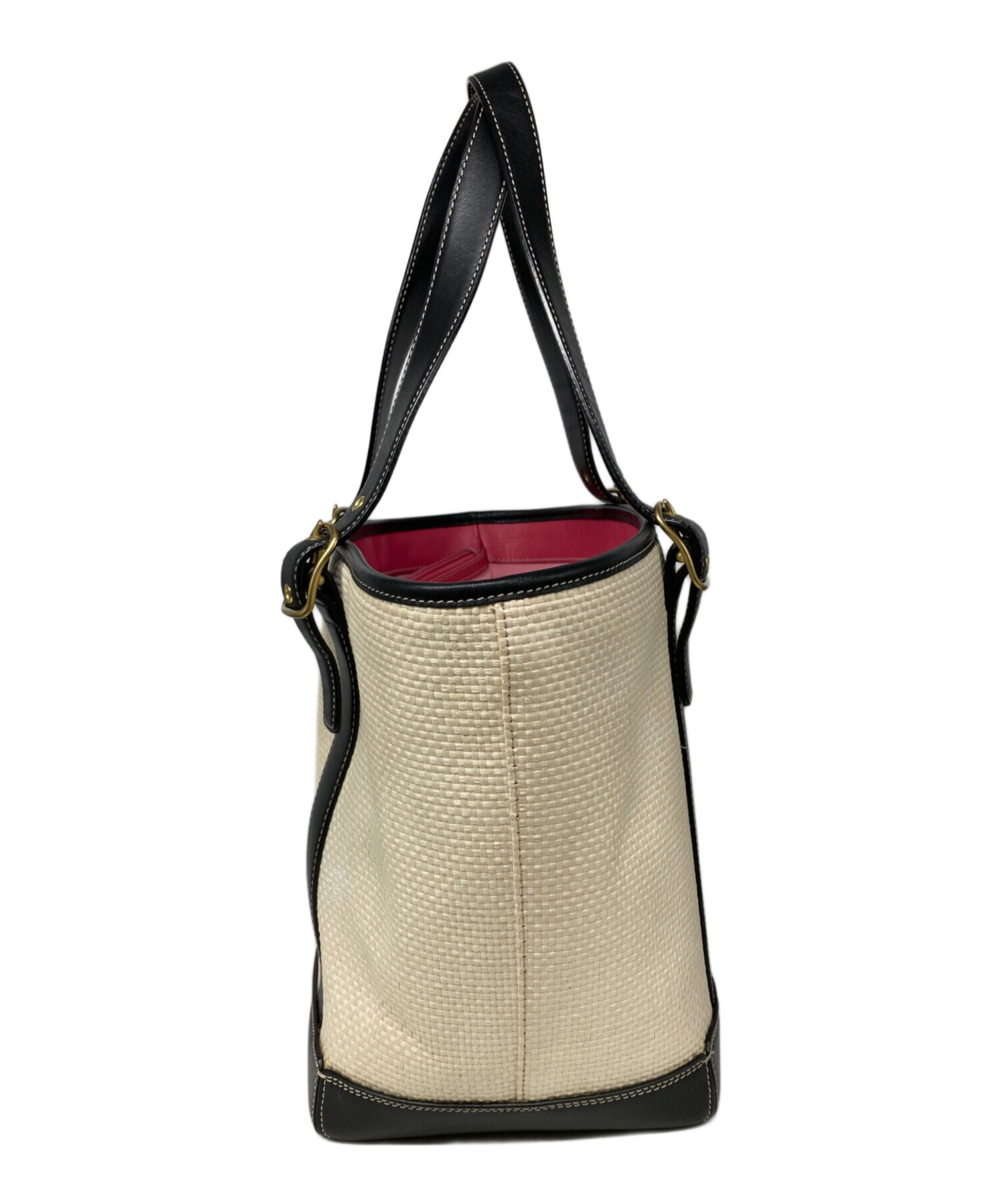 中古・古着通販】COACH (コーチ) ストロートートバッグ ブラック 