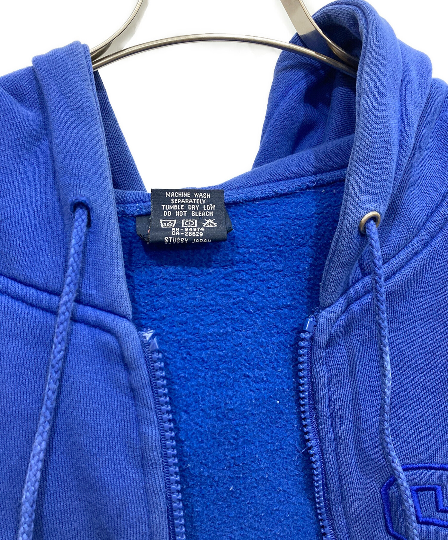 中古・古着通販】stussy (ステューシー) ジップパーカー ブルー サイズ