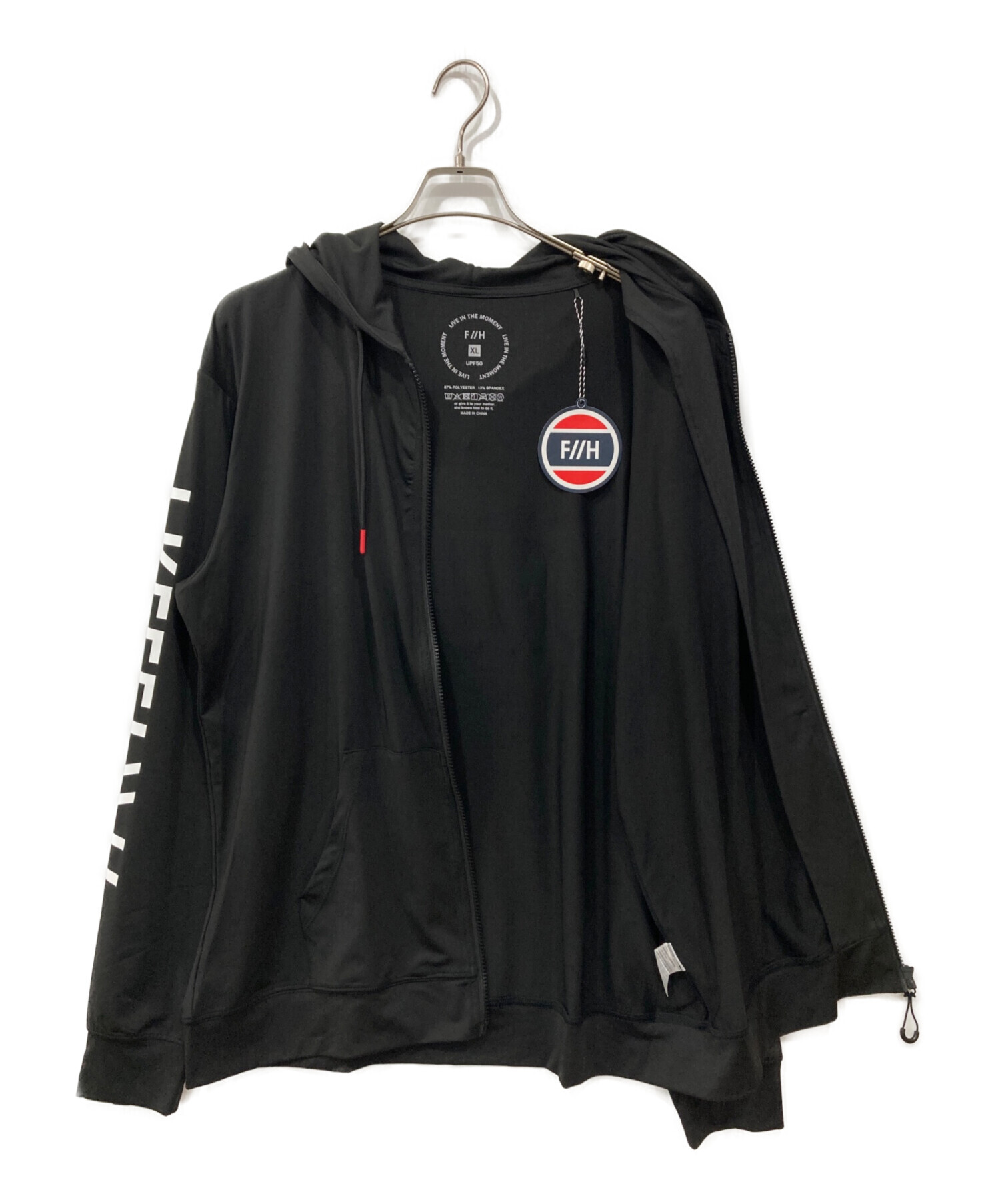 中古・古着通販】F//H (エフエイチ) ジップパーカー ブラック サイズ