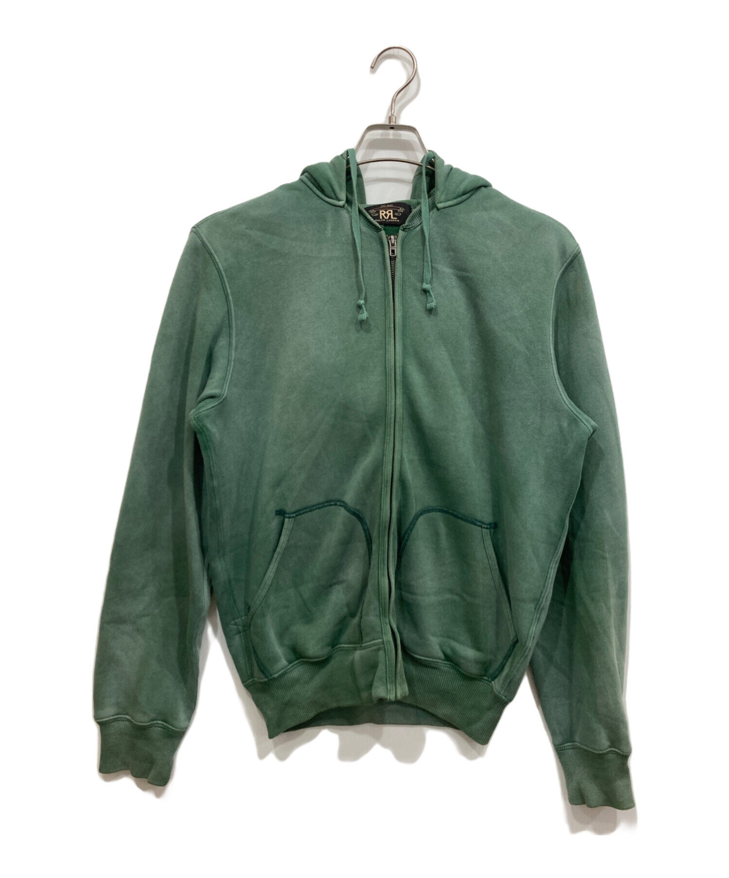 RRL プルオーバー　後付け　パーカー 中古・古着通販】RRL (ダブルアールエル) 後付けパーカー グリーン