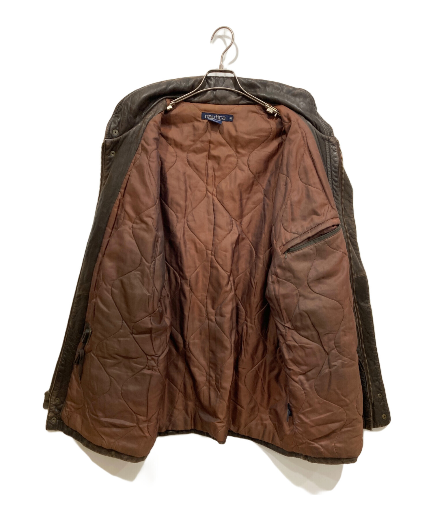 【限定価格】ノーティカ 44 ダクブラウン 中古・古着通販】NAUTICA (ノーティカ) レザージャケット